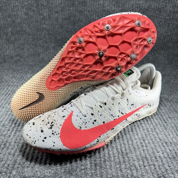 Nike Other - Nike Zoom Rival S 9 Men's Size 8 Paint Splatter White Crimson Jade 907564-101